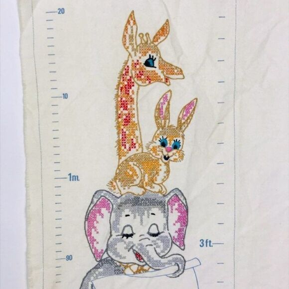 Growth Chart Unfinished Embroidery Vintage - Picture 5 of 7